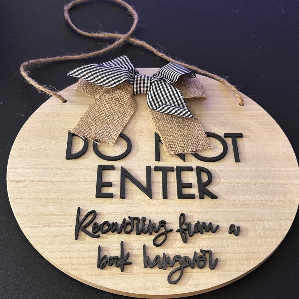 Rustic Do Not Enter Wall Sign with Bow